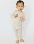 Oatmeal Bamboo Two-Piece Pajamas