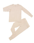 Oatmeal Bamboo Two-Piece Pajamas