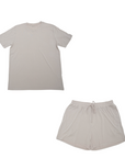 Men's Stone Grey Shorts Set