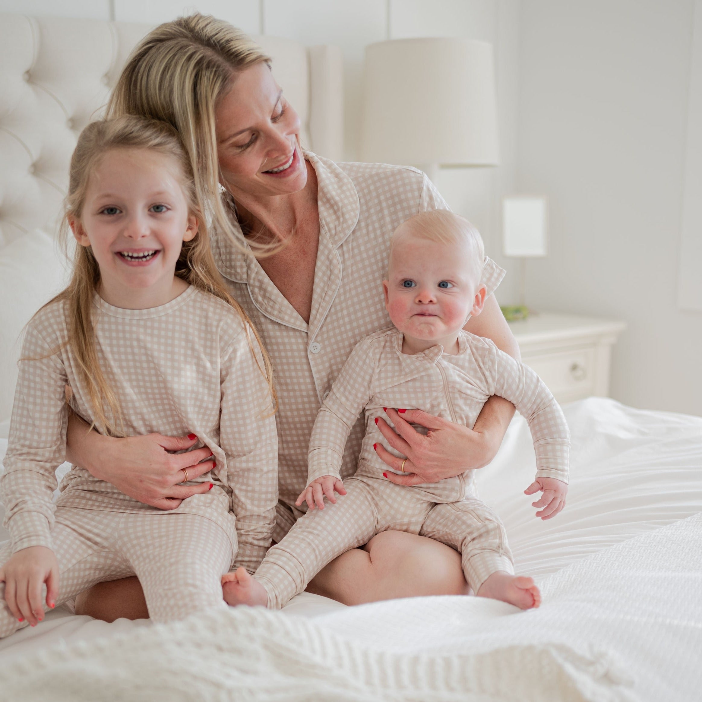 Spring Gingham Bamboo Two-Piece Pajamas